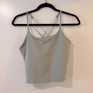 H&M Women's Strappy Tank Top in Light sage size medium workout top
